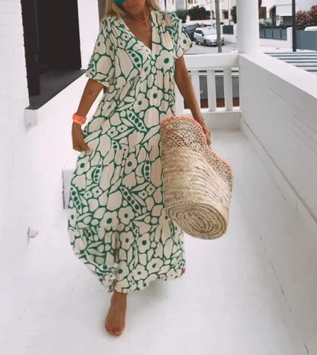 Heidi-Mode | Sommerliches Neues Kurzarm-Printkleid