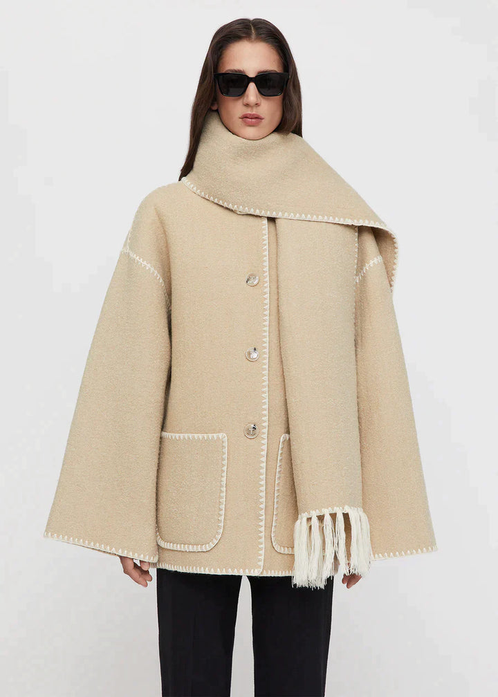Luxe Jacke mit Schal