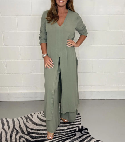 Heidi-Mode | Delige Dik Leinen Set mit Regular Fit