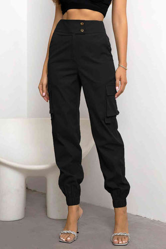 Heidi-Mode | Legere Hochgeschnittene Cargo Jogger Hosen