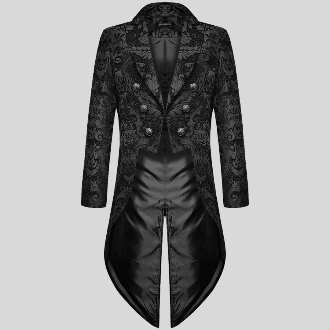 Heidi-Mode | Eleganter schwarzer viktorianischer Frack perfekt für formelle Anlässe