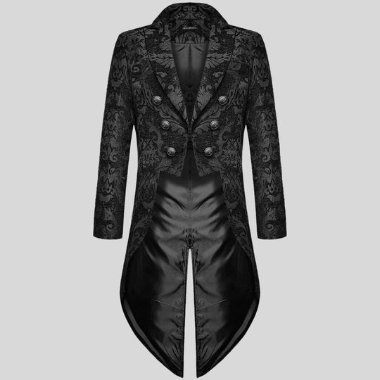 Heidi-Mode | Eleganter schwarzer viktorianischer Frack perfekt für formelle Anlässe