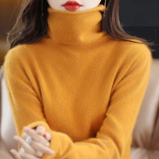 Heidi-Mode | Cashmere Pullover Damen Weicher Rollkragenpullover, Warm & Luxuriöses Design