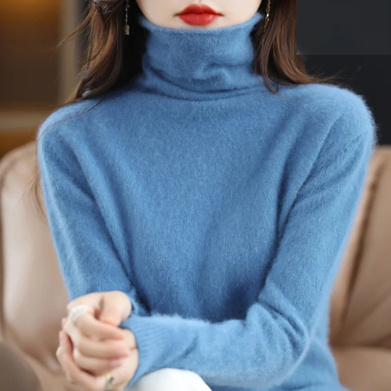 Heidi-Mode | Cashmere Pullover Damen Weicher Rollkragenpullover, Warm & Luxuriöses Design