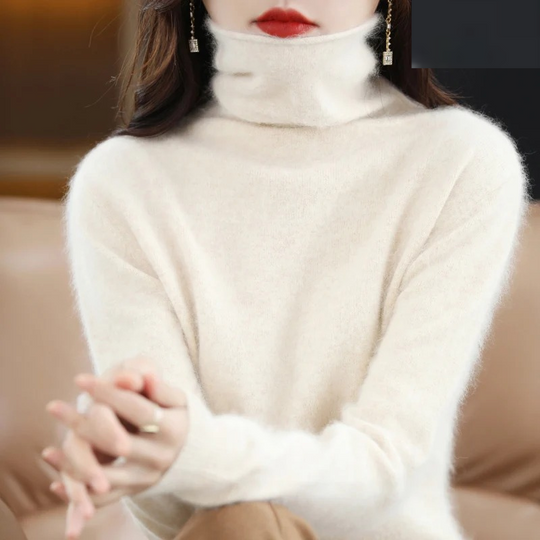 Heidi-Mode | Cashmere Pullover Damen Weicher Rollkragenpullover, Warm & Luxuriöses Design
