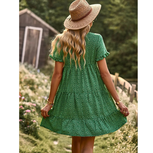 Heidi-Mode | Sommerkleid mit Blumen und Taschen für Damen