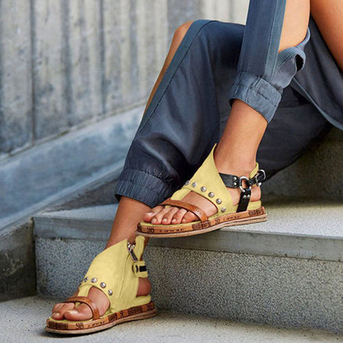 Heidi-Mode | Fashion Daily Nieten Offene Bequeme Schuhe