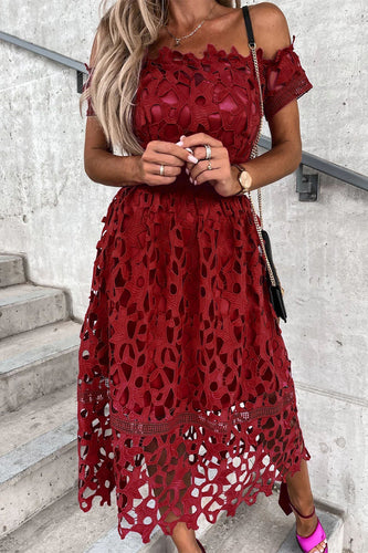 Heidi-Mode | Süß Elegante Ausgehöhlte Rückenfreie Off-Shoulder A Linie Kleider - 2 Farben