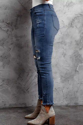 Heidi-Mode | Lässige Patchwork Alte Gewöhnliche Denim Jeans