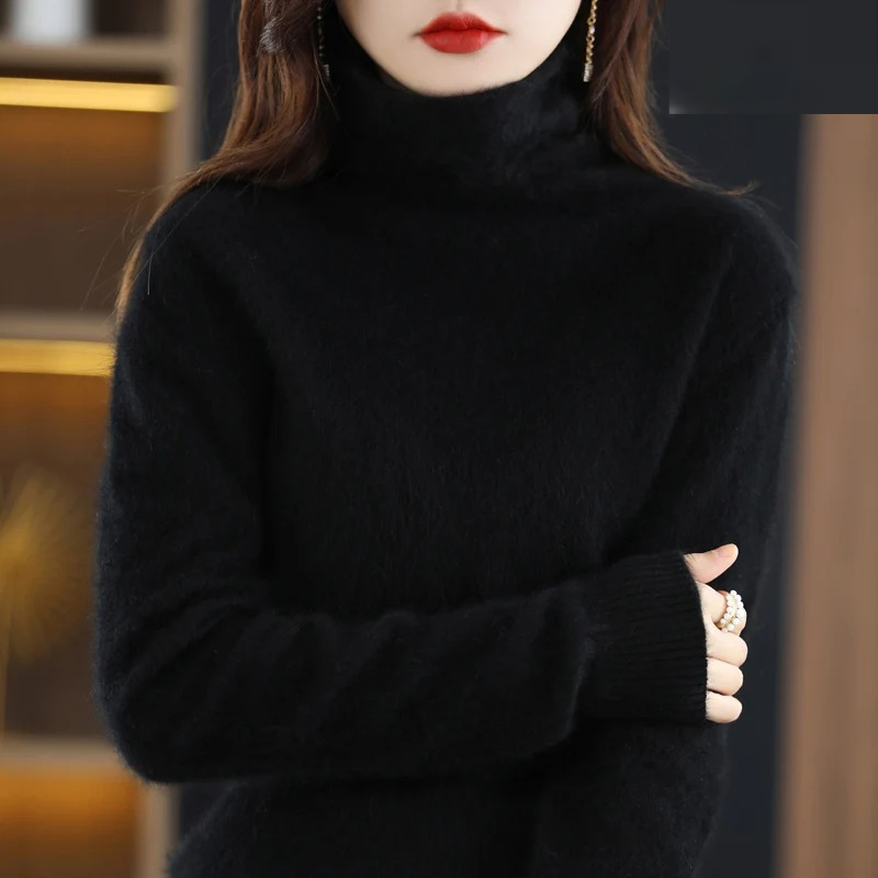Heidi-Mode | Cashmere Pullover Damen Weicher Rollkragenpullover, Warm & Luxuriöses Design