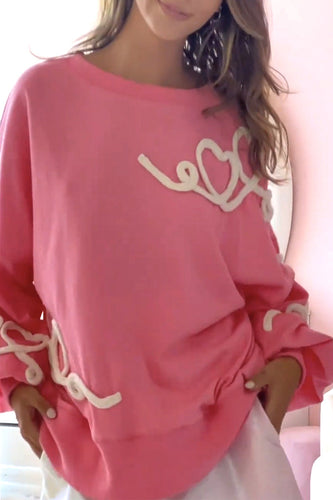 Heidi-Mode | Lässige Süße Geometrische Patch O-Hals Tops