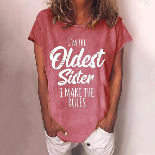 T-Shirt mit Rundhalsausschnitt und Buchstabenaufdruck