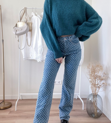 Heidi-Mode | Stylische Jeans mit Rautenmuster