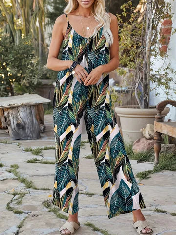 Heidi-Mode | Ärmelloser Jumpsuit mit Druck