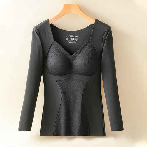 Heidi-Mode | Wärmende Spitzen Detailformende Top