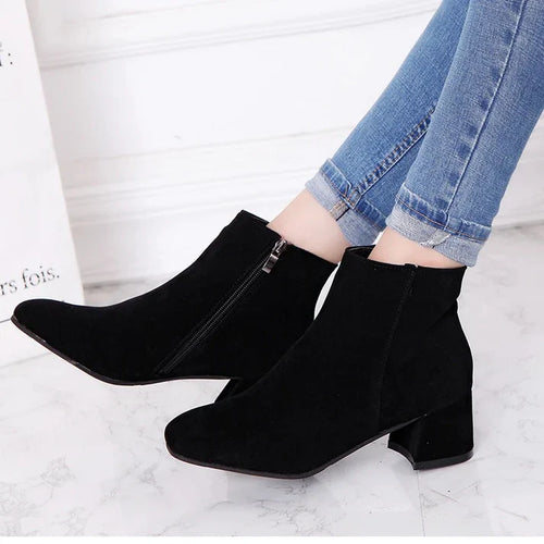 Heidi-Mode | Damen Wildleder Stiefeletten