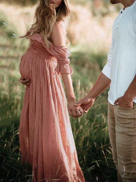 Heidi-Mode | Anne Off Shoulder Maxi Schwangerschaftskleid