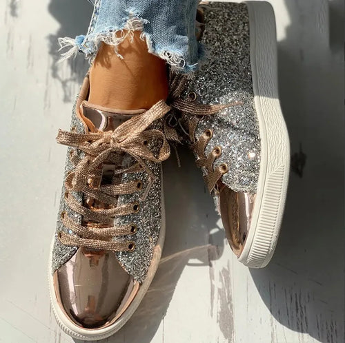 Heidi-Mode | Luxus Freizeit Damen Schuhe mit Glitzer