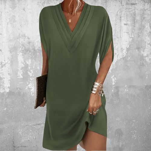 Heidi-Mode | Bauchbedeckung V-Hals Kleid