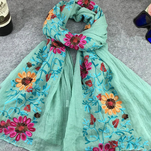 Heidi Floral Bestickter Schal