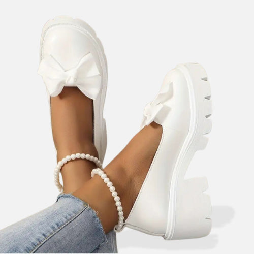 Heidi-Mode | Damen Plattform Loafers Schuhe