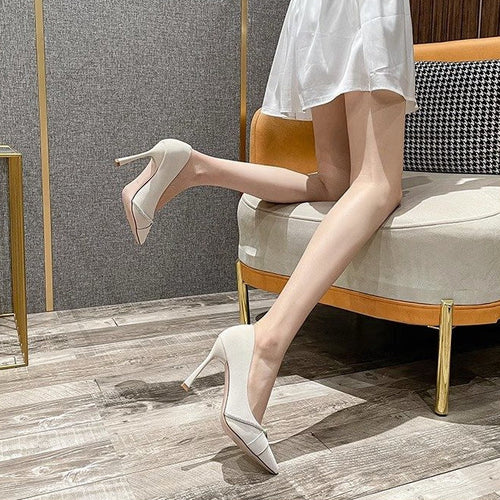Heidi-Mode | Rhinestone Spitzzehen Elegante High Heels