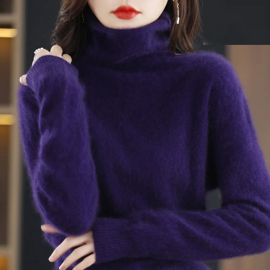 Heidi-Mode | Cashmere Pullover Damen Weicher Rollkragenpullover, Warm & Luxuriöses Design