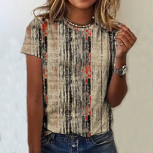Heidi-Mode | Casual Vintage Bedrucktes T-Shirt