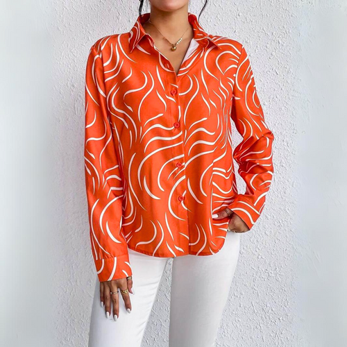 Heidi-Mode | Orange Fußball Bluse
