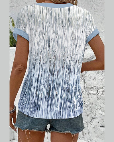 Heidi-Mode | Shirt Casual Stehkragen Mit Strukturiertem Print