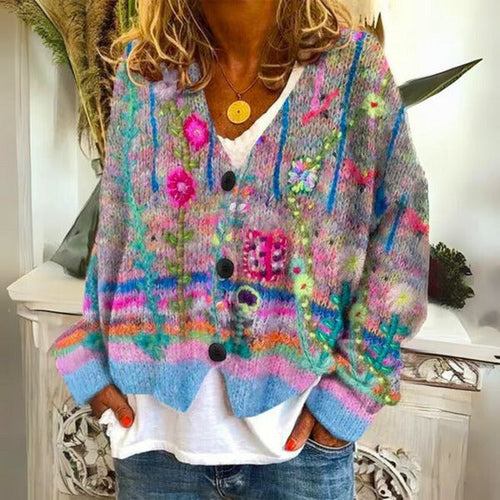 Heidi-Mode | Pullover für Damen mit Blumenmustern
