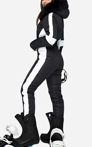 Heidi-Mode | Ski Overall 1 Stück mit Gürtel Damen Eleganz und Wärme
