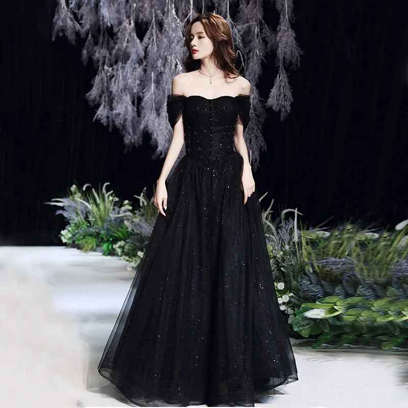 Heidi-Mode | Damen Off-Shoulder Korsett Maxi Kleid Formal & Elegant