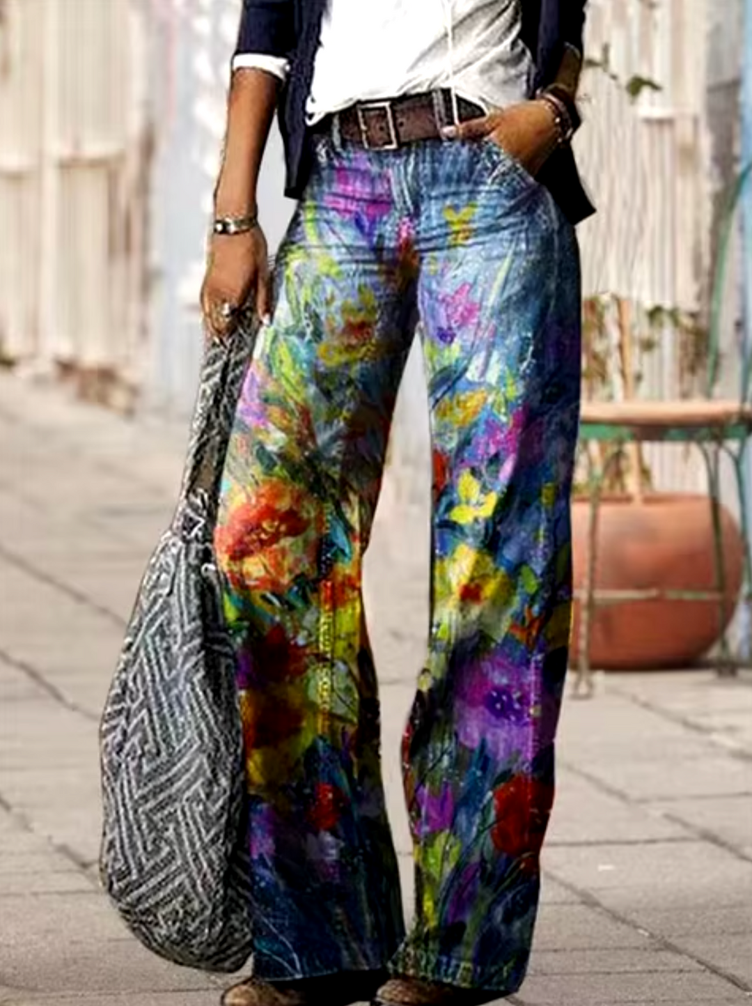 Heidi-Mode | Bedruckte Baumwolljeans