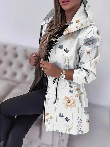 Heidi-Mode | Jacke mit Kapuze Blumenmuster