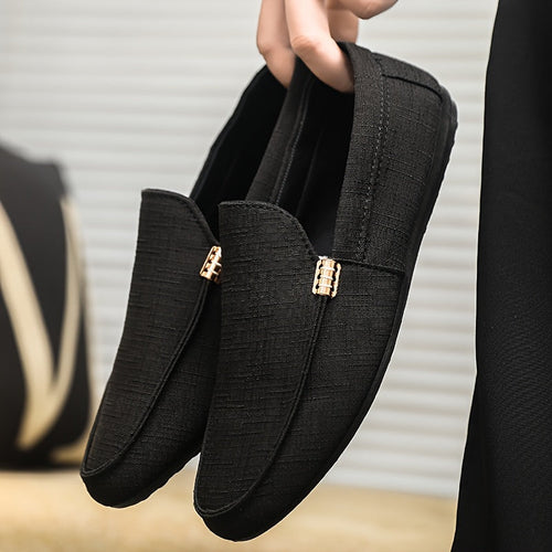 Heidi-Mode | Einfarbige Atmungsaktive Canvas Loafer Schuhe