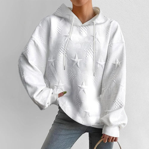 Heidi-Mode - Hoodie mit Stern in Reliefstruktur