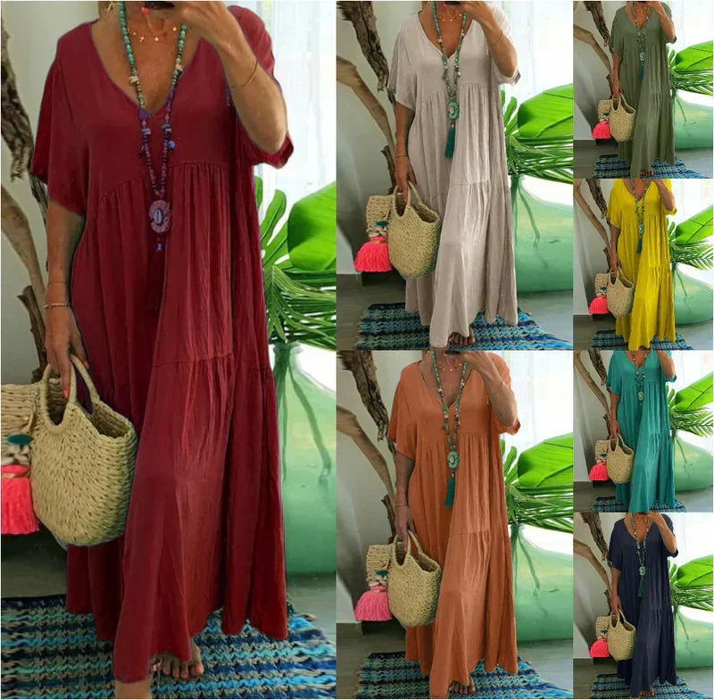 Lässiges langes Kleid für Damen
