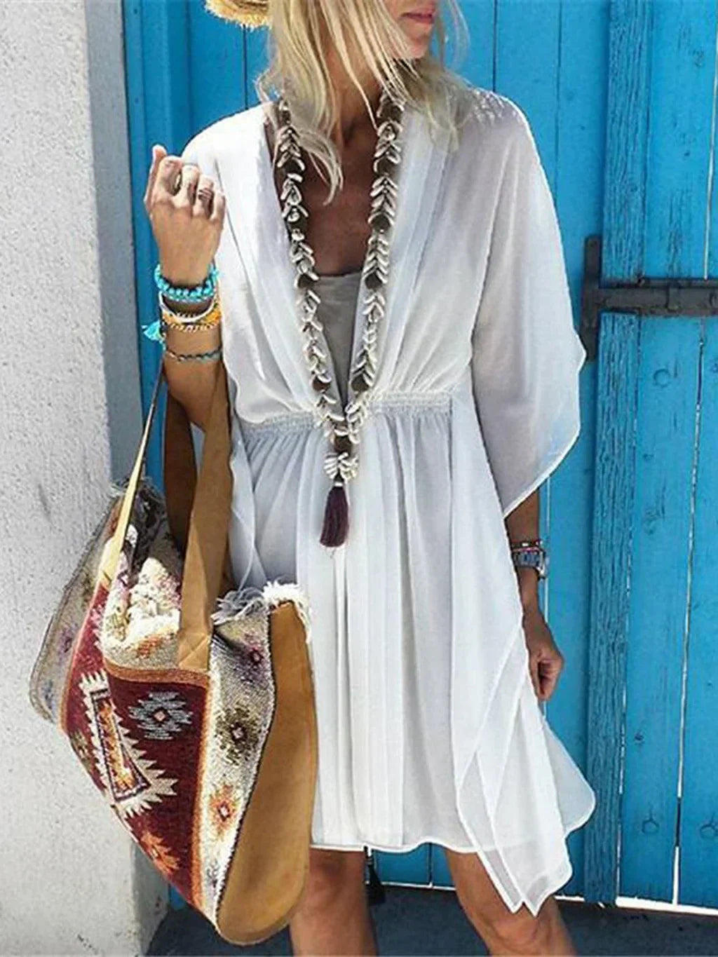 asymmetrische und gerüschte Strandkleider für Damen