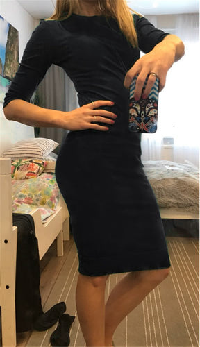 Heidi-Mode | Pin-Up Kleid Crayon Knielang