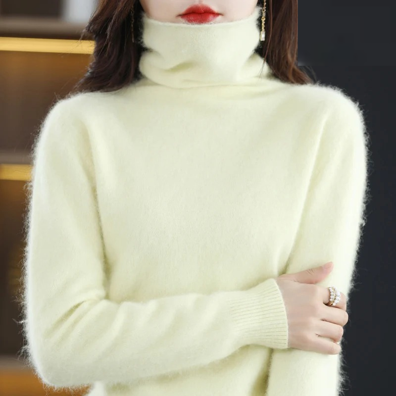 Heidi-Mode | Cashmere Pullover Damen Weicher Rollkragenpullover, Warm & Luxuriöses Design