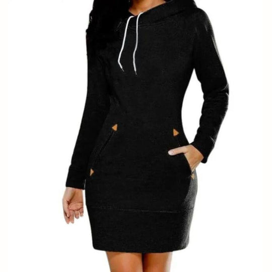 Lässiges Hoodie-Sweatkleid mit Taschen