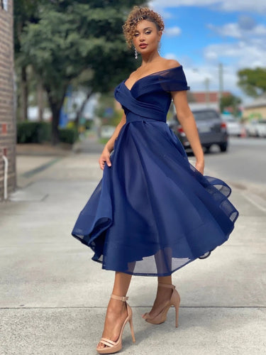Heidi-Mode | Elegante Off Shoulder Brautjungfernkleid