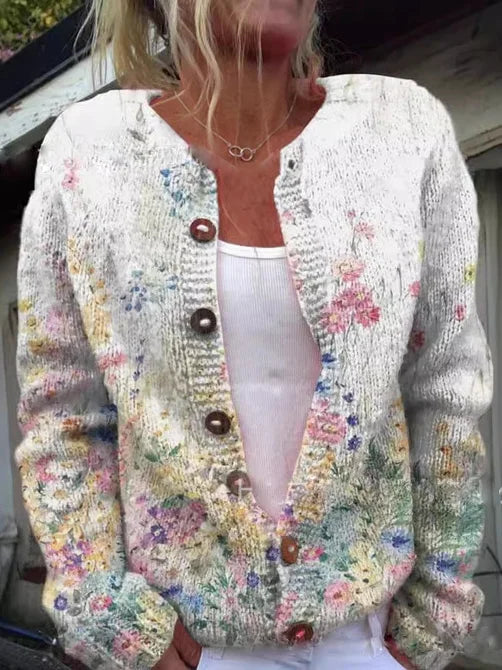 Heidi-Mode | Weste mit Blumenmuster