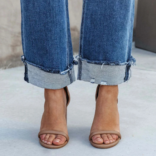 Heidi-Mode | Jeans Lässig Denim Baumwoll-Saisonale Kollektion
