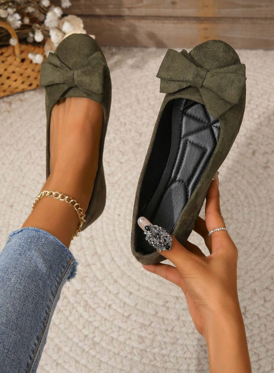 Heidi-Mode | Orthopädische Flache Schuhe mit Fliege