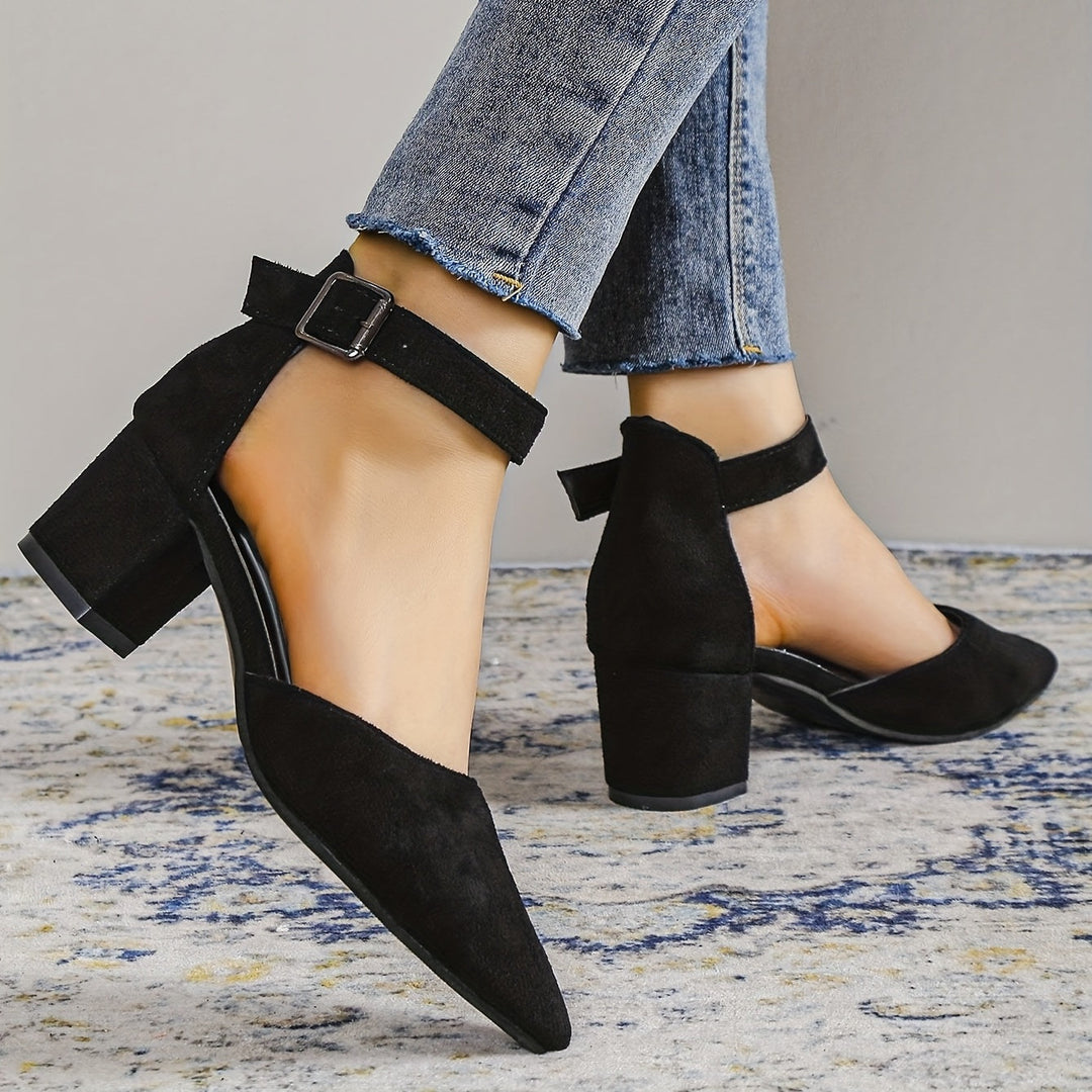 Heidi-Mode | Damen Sandalen mit Blockabsatz Schnürung, mit Knöchelriemen, Elegant