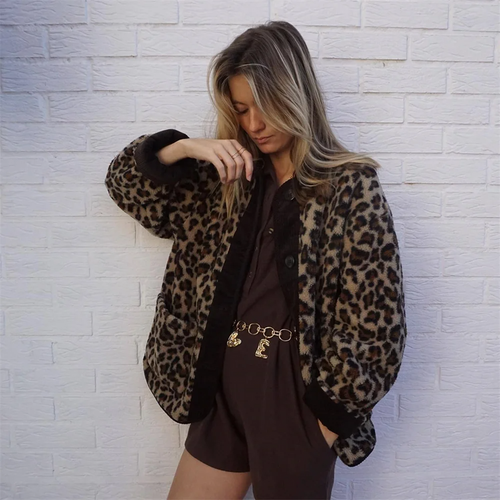 Heidi-Mode | Leopard Print Jacke Für Damen