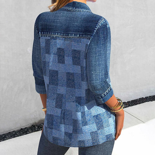 Heidi-Mode | Weinlese Karierte Bluse