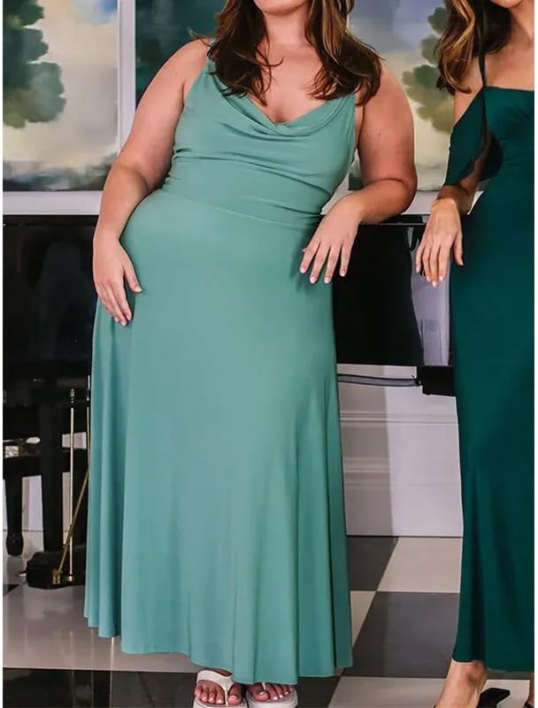 Heidi-Mode | Lange Drapierte Kleid mit Eingebautem Bh